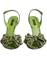 Dolce & Gabbana - Python Leather Heels Sandals Shoes - Lyst