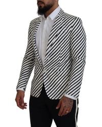 Dolce & Gabbana - Striped Slim Fit Jacket Blazer - Lyst