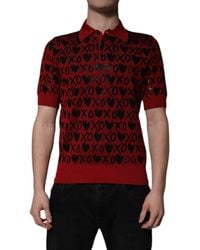 Dolce & Gabbana - Short Sleeve Polo Shirt Xoxo Pattern - Lyst