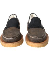 Dolce & Gabbana - Fur Leather Loafers Shoes - Lyst