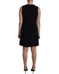 Dolce & Gabbana - Viscose Stretch A-Line Shift Mini Dress - Lyst