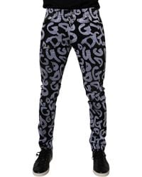 Dolce & Gabbana - Skinny Graffiti Print Jeans - Lyst