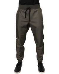 Dolce & Gabbana - Lambskin Leather Sweatmen's Pants - Lyst