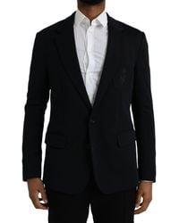 Dolce & Gabbana - Wool Single Breasted Coat Blazer - Lyst