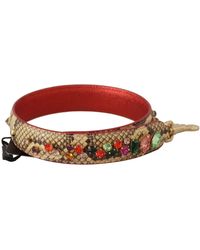 Dolce & Gabbana - Elegant Python Leather Bag Strap - Lyst