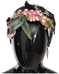 Dolce & Gabbana - Tiara Floral Crystal Bow Diadem Headband - Lyst