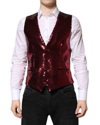 Dolce & Gabbana - Sequined Dress Formal Waistcoat Vest - Lyst