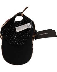 Dolce & Gabbana - Leopard Sequin Sicily Applique Baseball Hat Cotton - Lyst