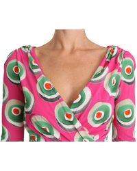 Dolce & Gabbana - Silk Sheath Stretch Dress Pink Dr2016 - Lyst