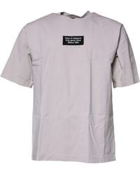 Dolce & Gabbana - Dg Logo Crew Neck Short Sleeves T-Shirt - Lyst