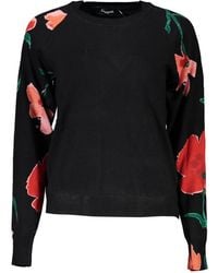 Desigual - Chic Contrast Crew Neck Sweater - Lyst