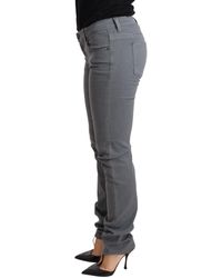 Ermanno Scervino - Gray Low Waist Skinny Slim Trouser Cotton Jeans - Lyst
