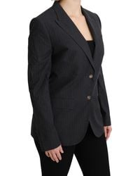 Dolce & Gabbana - Dolce Gabbana Gray Single Breasted Blazer Cotton Jacket - Lyst