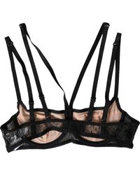 Dolce & Gabbana - Floral Lace Nylon Balconcino Bra Underwear - Lyst