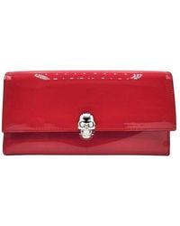 McQueen - Patent Leather Continental Wallet - Lyst