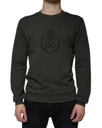 Dolce & Gabbana - Army Dg Crown Crew Neck Pullover Sweater - Lyst