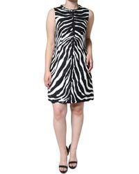Dolce & Gabbana - Zebra A-Line Sheath Mini Dress - Lyst