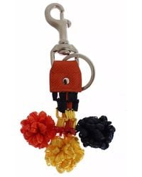 Dolce & Gabbana - Raffia Leather Clasp Finder Keyring Keychain - Lyst