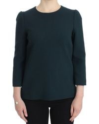 Dolce & Gabbana - 3/4 Sleeve Wool Blouse - Lyst