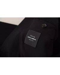 Dolce & Gabbana - Black Wool Slim Fit Coat Jacket Blazer - Lyst