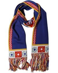 Dolce & Gabbana - D&G Queen Cashmere Knitted Shawl Scarf - Lyst