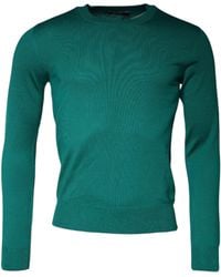 Dolce & Gabbana - Wool Knit Crew Neck Pullover Sweater - Lyst