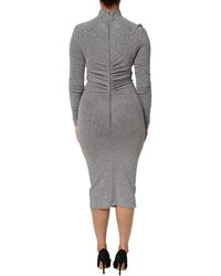 Dolce & Gabbana - Nylon Bodycon Sheath Long Sleeves Dress 05+Pa+Pl - Lyst
