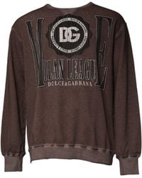 Dolce & Gabbana - Logo Print Crew Neck Pullover Sweater - Lyst