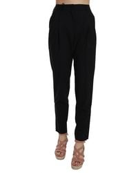 Dolce & Gabbana - Dolce Gabbana Button Pleated Tapered Trouser Pants - Lyst