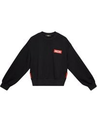 MCM - Cotton Rubber Logo Oversized Pullover Sweater (regular; S) - Lyst