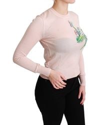 Dolce & Gabbana - Floral Silk Cashmere Pullover Sweater Clothing - Lyst