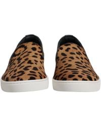 Dolce & Gabbana - Calfskin Fur Leopard Sneakers Shoes - Lyst