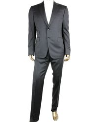 Gucci 2 Button 1 Vent Dark Gray Wool Signoria Suit 221536 1160