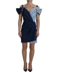 Dolce & Gabbana - Chic Two Tone Denim Sheath Dress - Lyst
