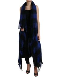 Dolce & Gabbana - Buffalo Check Poncho Coat Sweater - Lyst