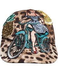 Dolce & Gabbana - Leopard Sequin Sicily Baseball Cap - Lyst