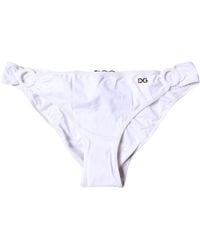Dolce & Gabbana - Nylon Beachwear Bikini Bottom Swimwear - Lyst