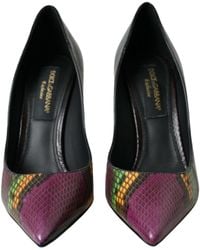 Dolce & Gabbana - Exotic Leather Heels Pumps Shoes - Lyst