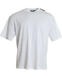 Balenciaga - Off Cotton Jersey Round Neck T-Shirt - Lyst