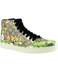 Gucci - Bloom Print Supreme Gg Canvas Hi Top Sneakers Shoes - Lyst