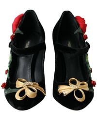 Dolce & Gabbana - Roses Crystal Brooch Mary Jane Shoes Se+Vi - Lyst