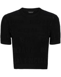 Balenciaga - Allover Logo Top - Lyst