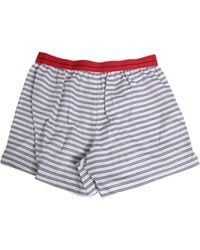 Dolce & Gabbana - Striped Cotton Waistband Shorts Swimwear - Lyst