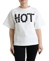Dolce & Gabbana - T-Shirt Cotton Stretch Hot Crystal - Lyst
