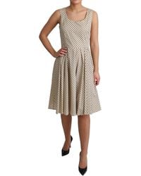Dolce & Gabbana - Elegant Polka Dot Sleeveless A-Line Dress - Lyst