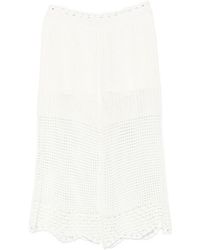 IRO - Crochet-Knit Scalloped-Hem Trousers - Lyst