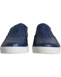 Dolce & Gabbana - Croc Exotic Leather Sneakers Shoes - Lyst