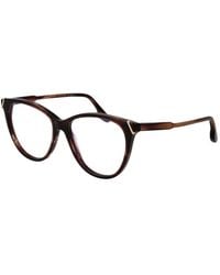 Victoria Beckham - Brown Acetate Glasses (frames) - Lyst