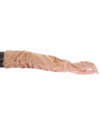 Dolce & Gabbana - Elegant Suede Elbow-Length Gloves - Lyst