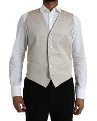 Dolce & Gabbana - Cotton Waistcoat Dress Formal Vest - Lyst